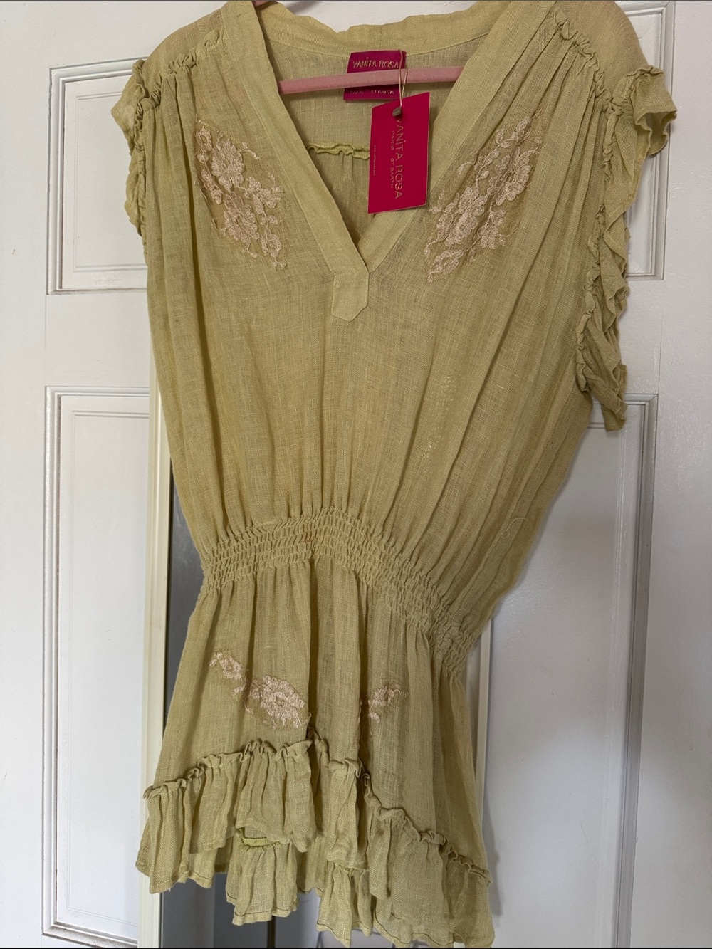 Vanita Rosa linen yellow cover up/dress